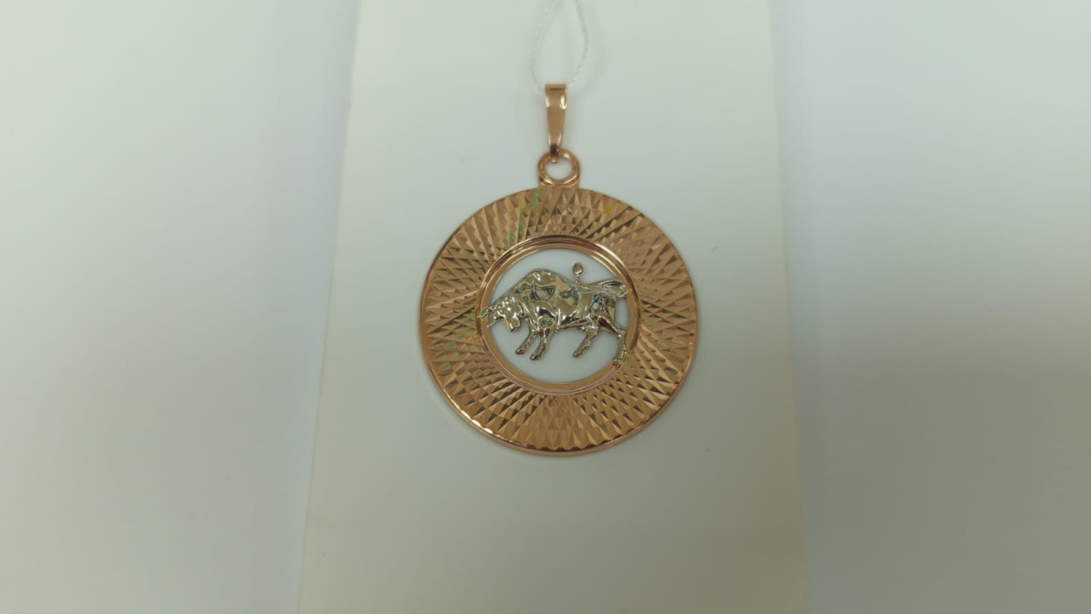 ПОДВЕСКА ЗНАК ЗОДИАКА ТЕЛЕЦ (Au 585)