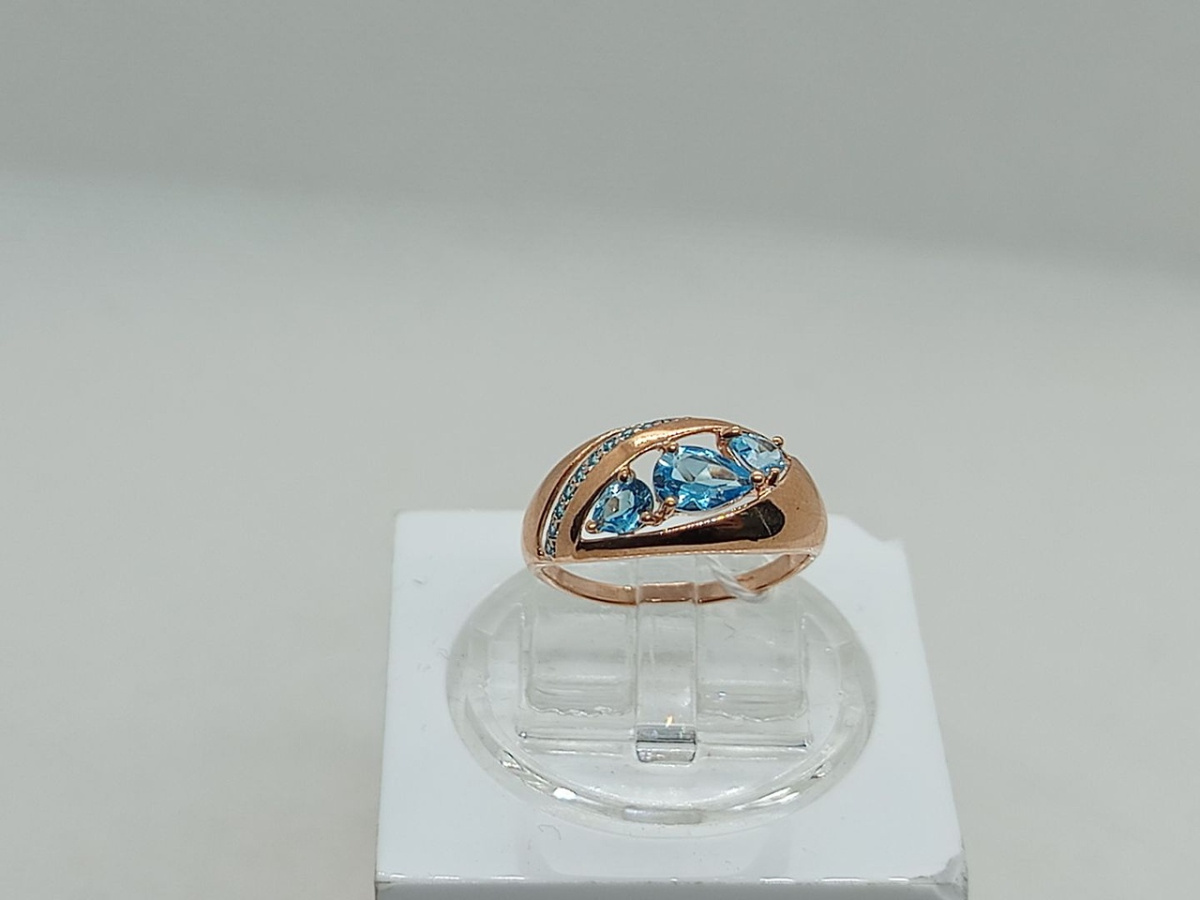 КОЛКМИ585 КОЛЬЦО С КАМНЯМИ (Au 585)