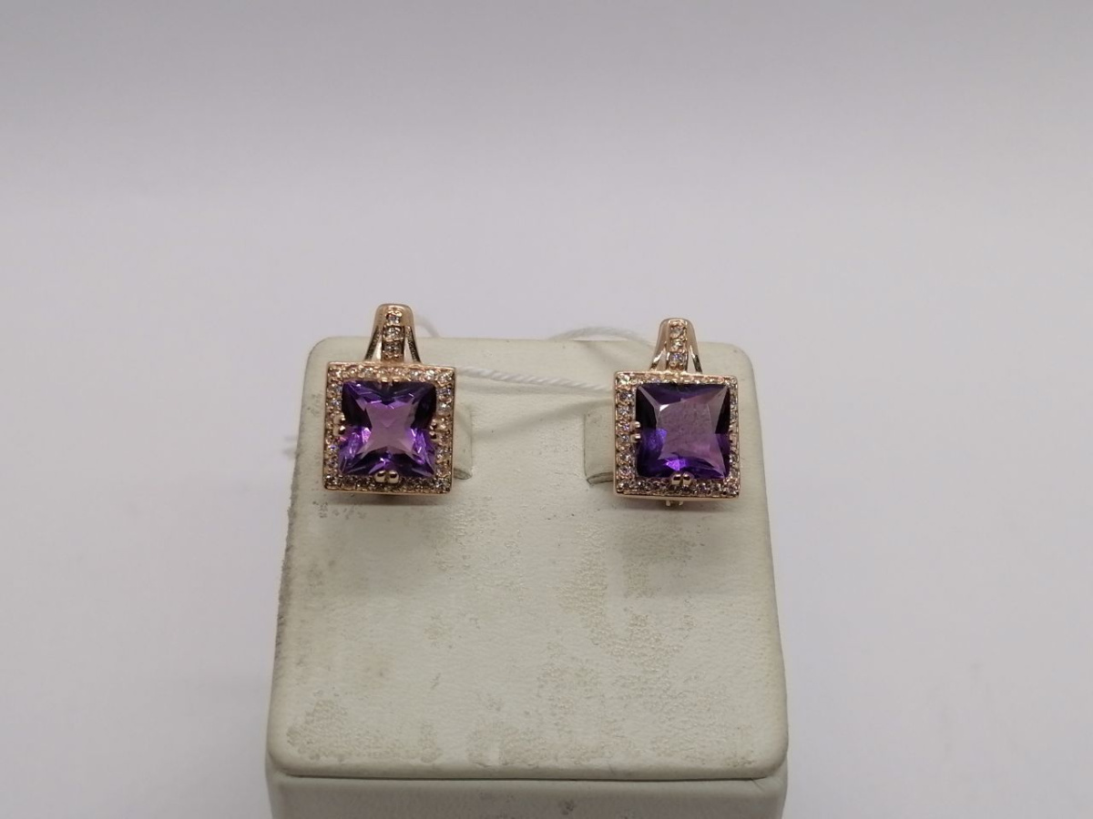 СЕРЬГИ С КАМНЯМИ (Au 585)