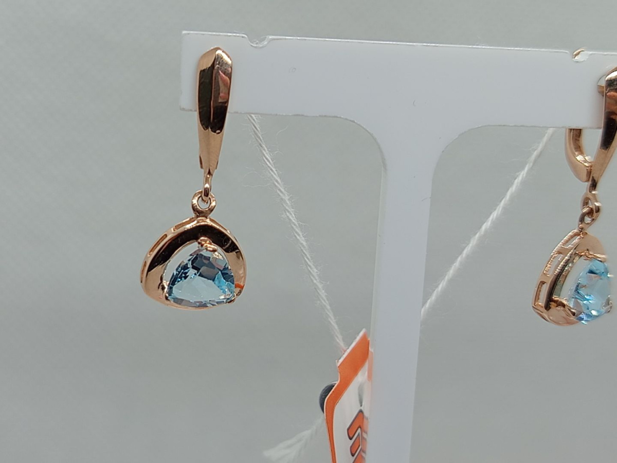 СЕРЬГИ С КАМНЕМ (Au 585)