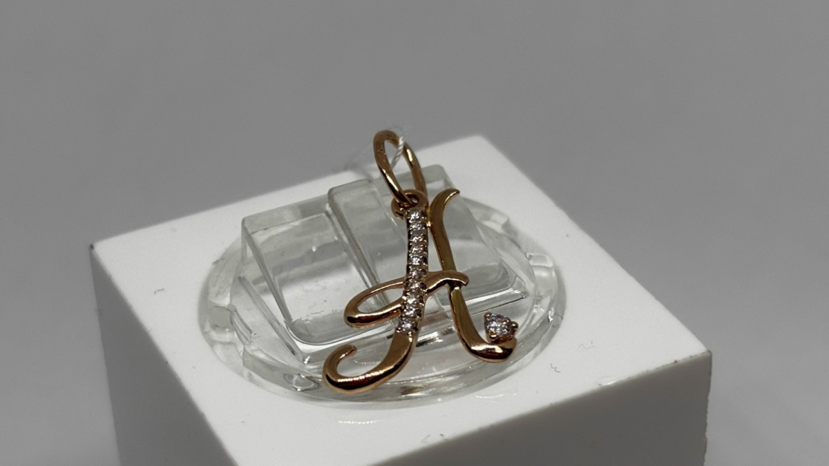 ПОДВЕСКА БУКВА А Au 585