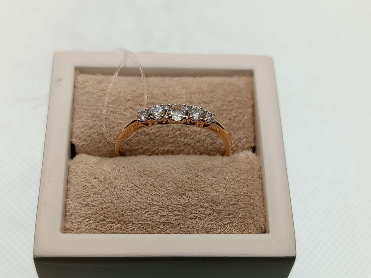 КОЛЬЦО С КАМНЯМИ (Au 585)