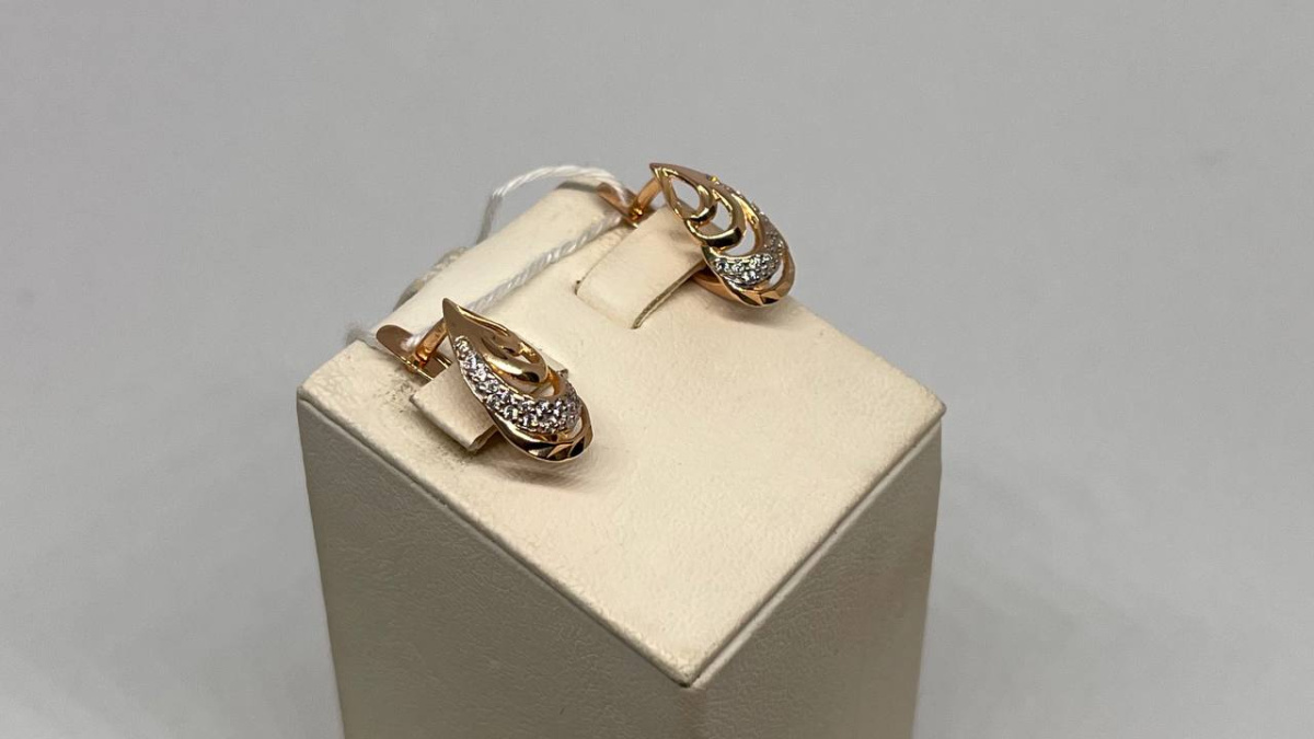 СЕРЬГИ С КАМНЯМИ (Au 585)