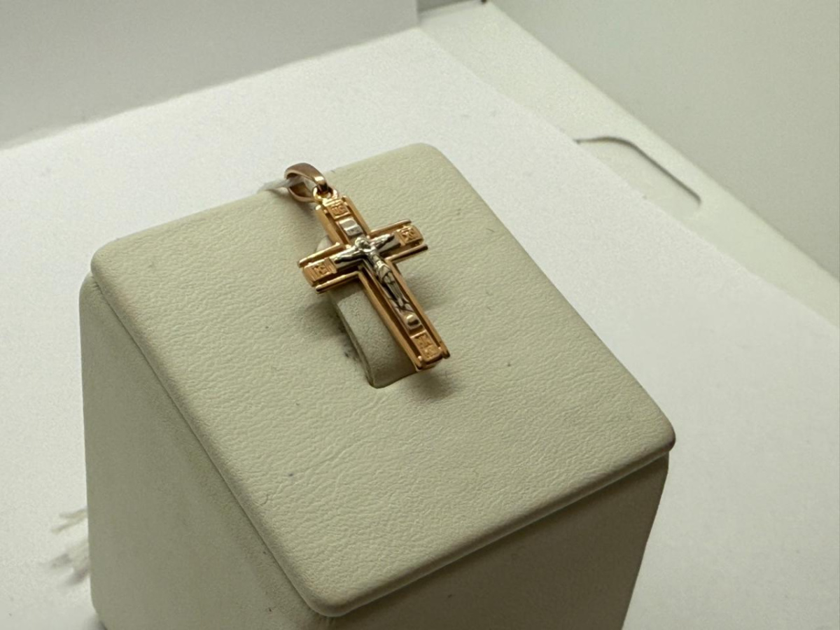 ПОДВЕСКА КРЕСТ БЕЗ КАМНЯ (Au 585)
