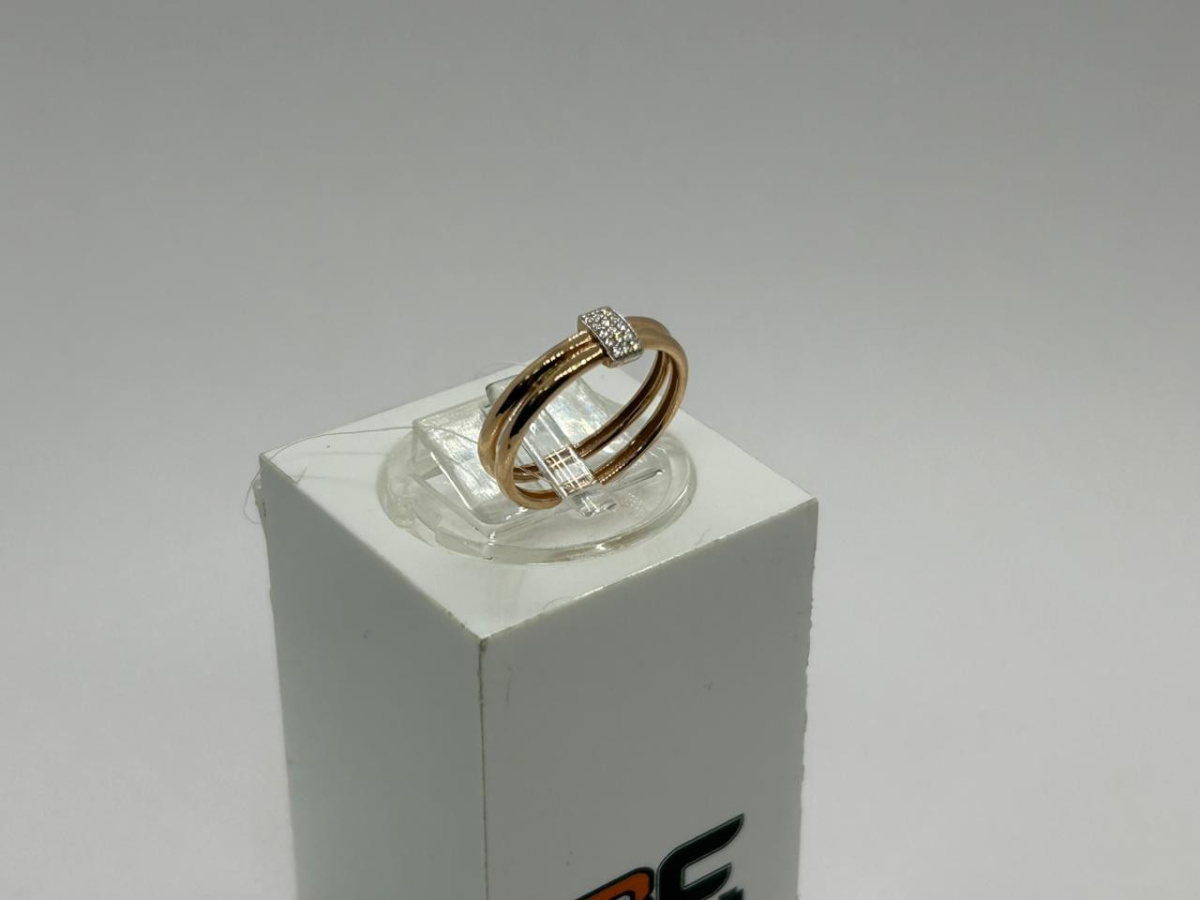 КОЛЬЦО С КАМНЯМИ (Au 585)