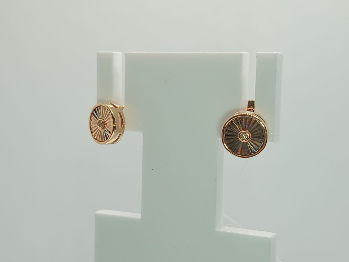 СЕРЬГИ ПУСЕТЫ с камнем (Au 585)