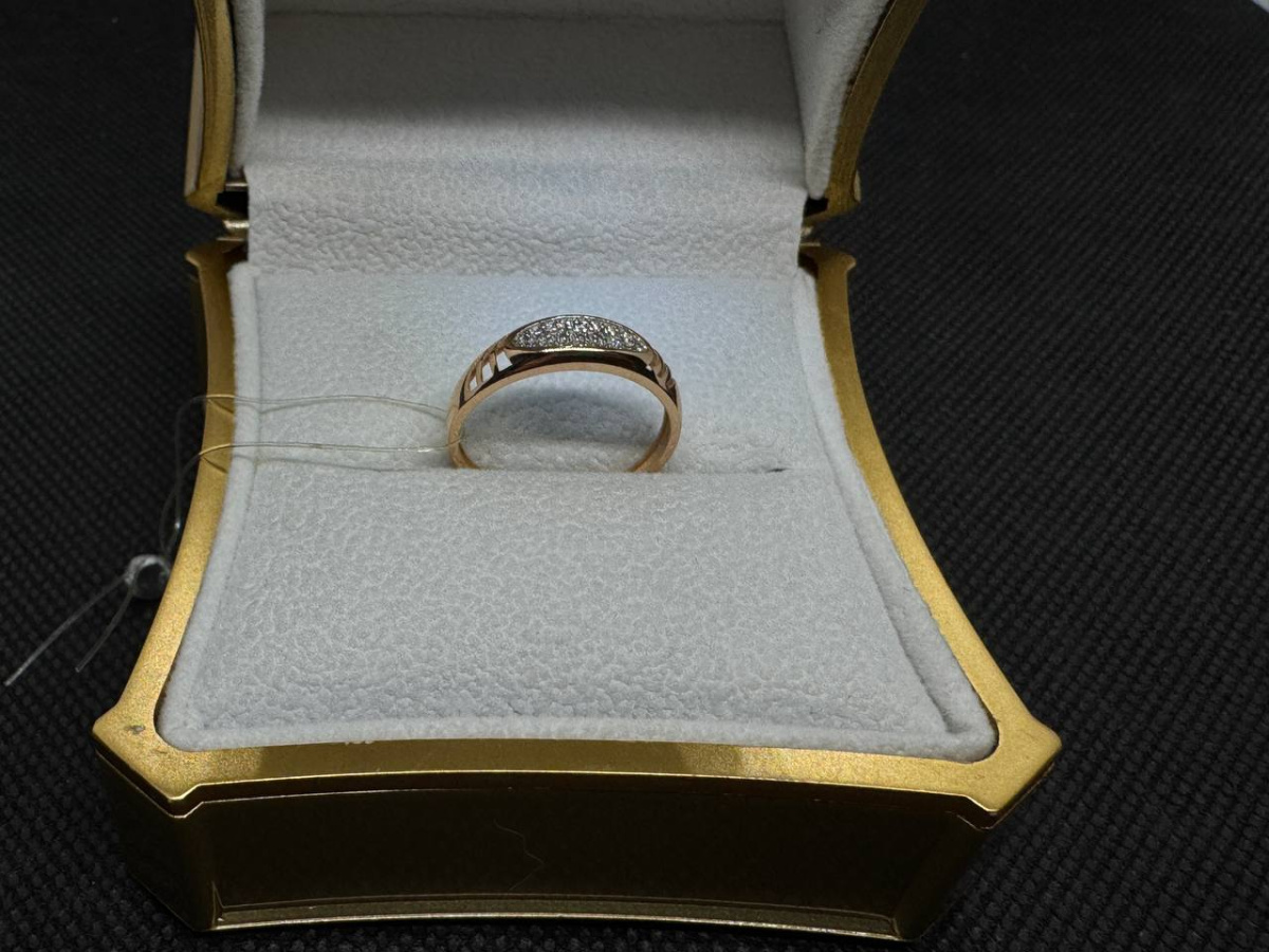 КОЛЬЦО С КАМНЯМИ (Au 585)