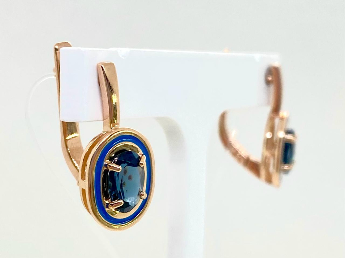 СЕРЬГИ С КАМНЕМ (Au 585)