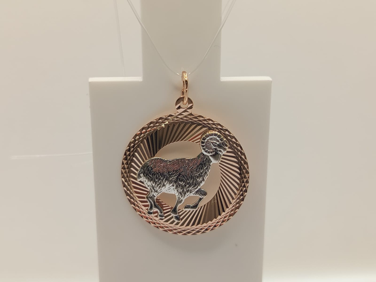 031199 ПОДВЕСКА Знак зодиака ОВЕН (Au 585)