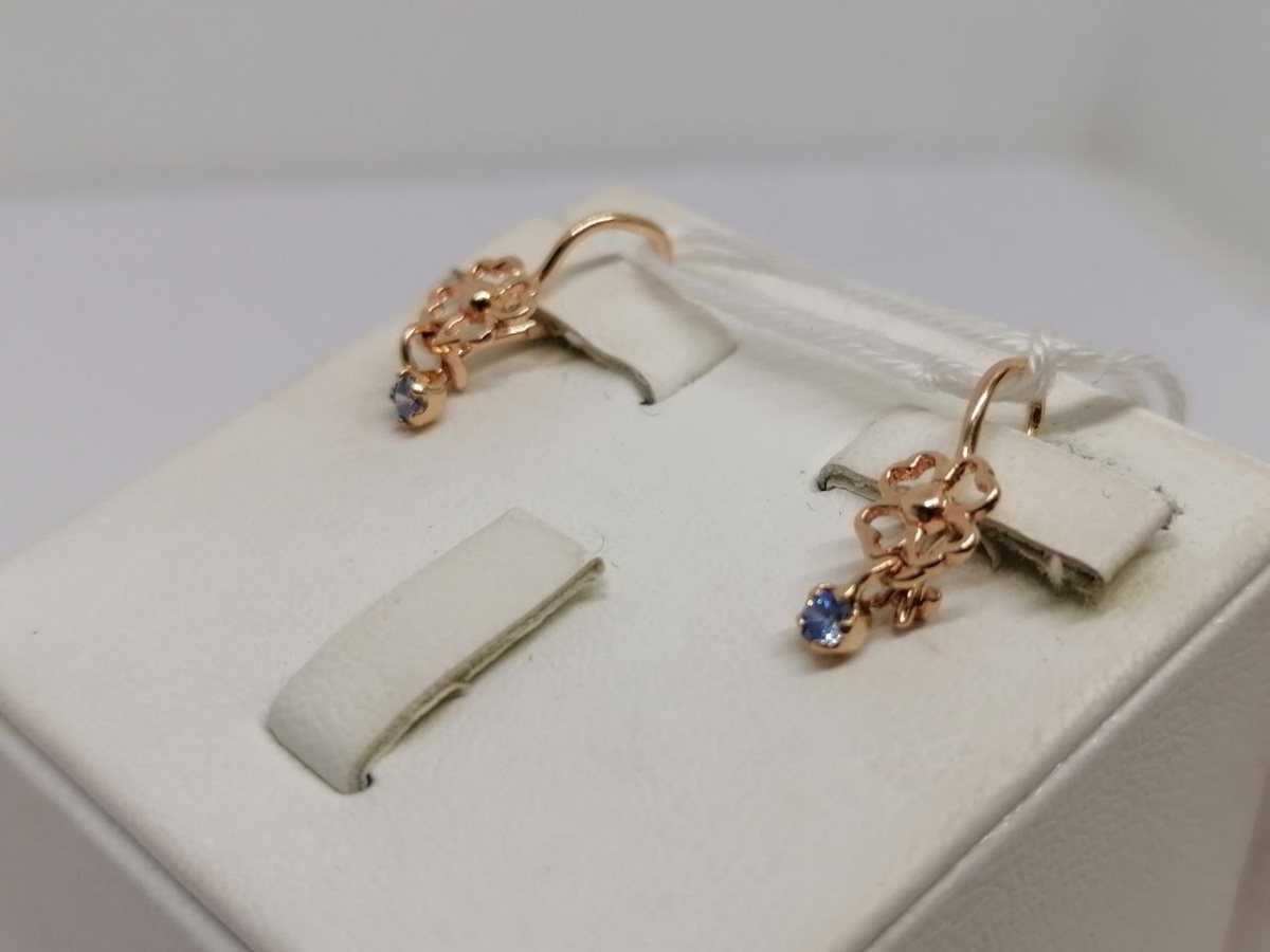 СЕРЬГИ С КАМНЕМ (Au 585)