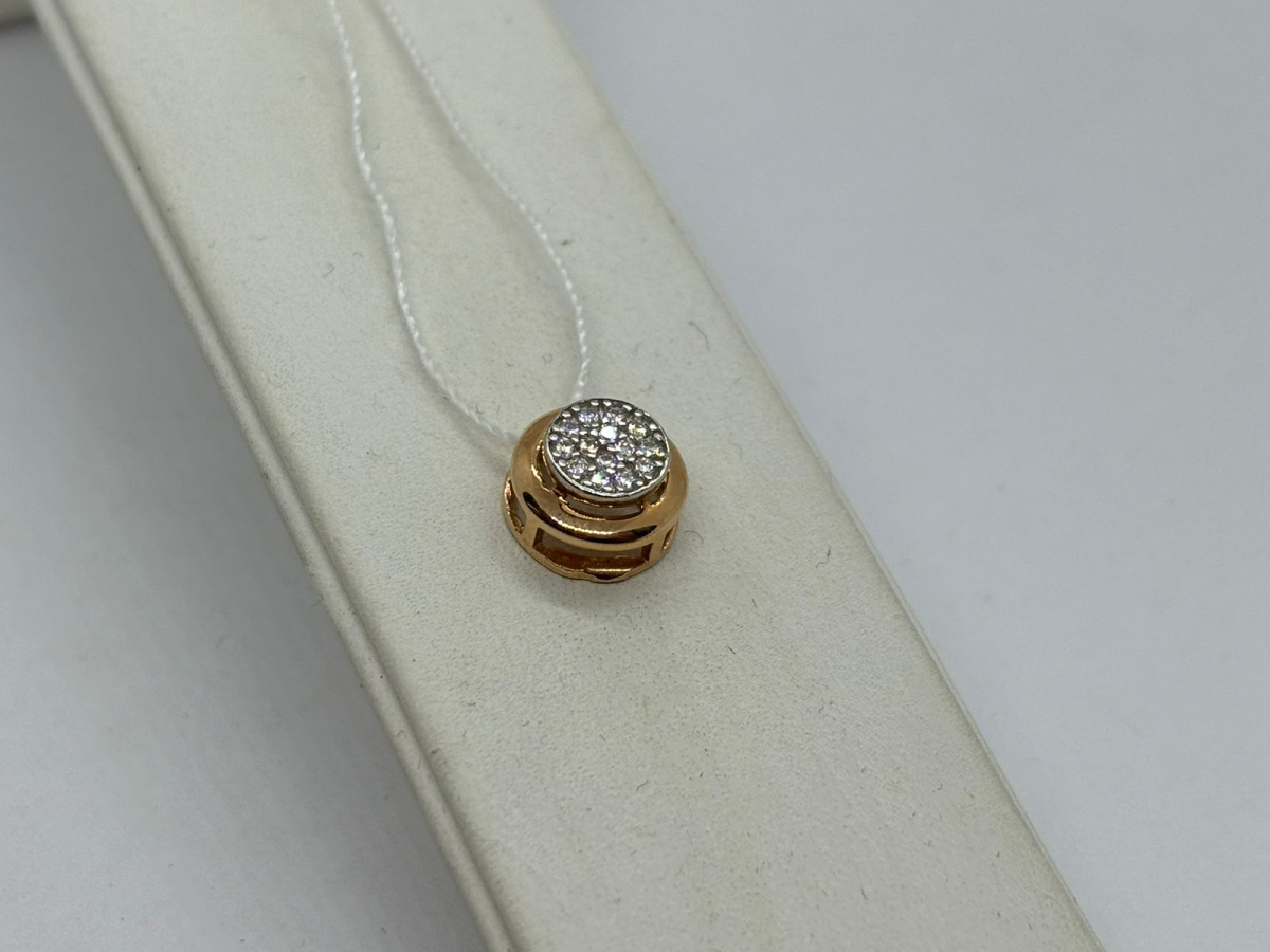 03-3584 ПОДВЕСКА С КАМНЯМИ (Au 585)