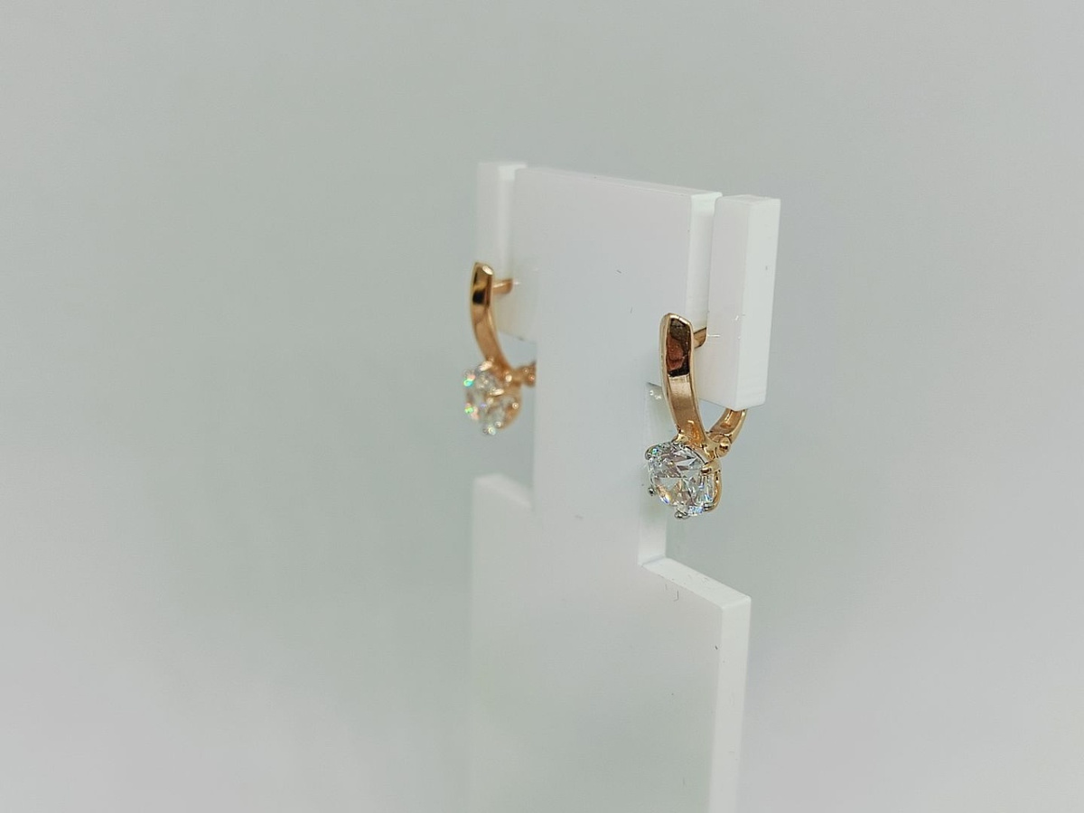 СЕРЬГИ С КАМНЕМ (Au 585)