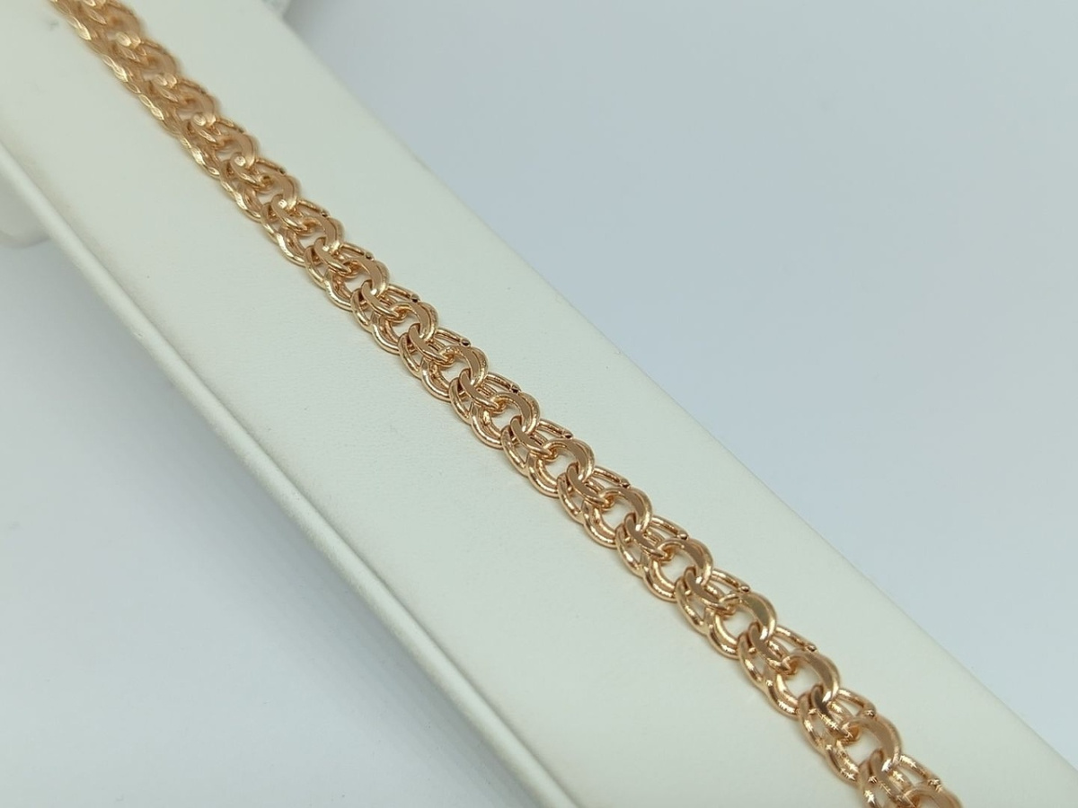 БРАСЛЕТ ПУСТОТЕЛЫЙ Бисмарк (Au 585)