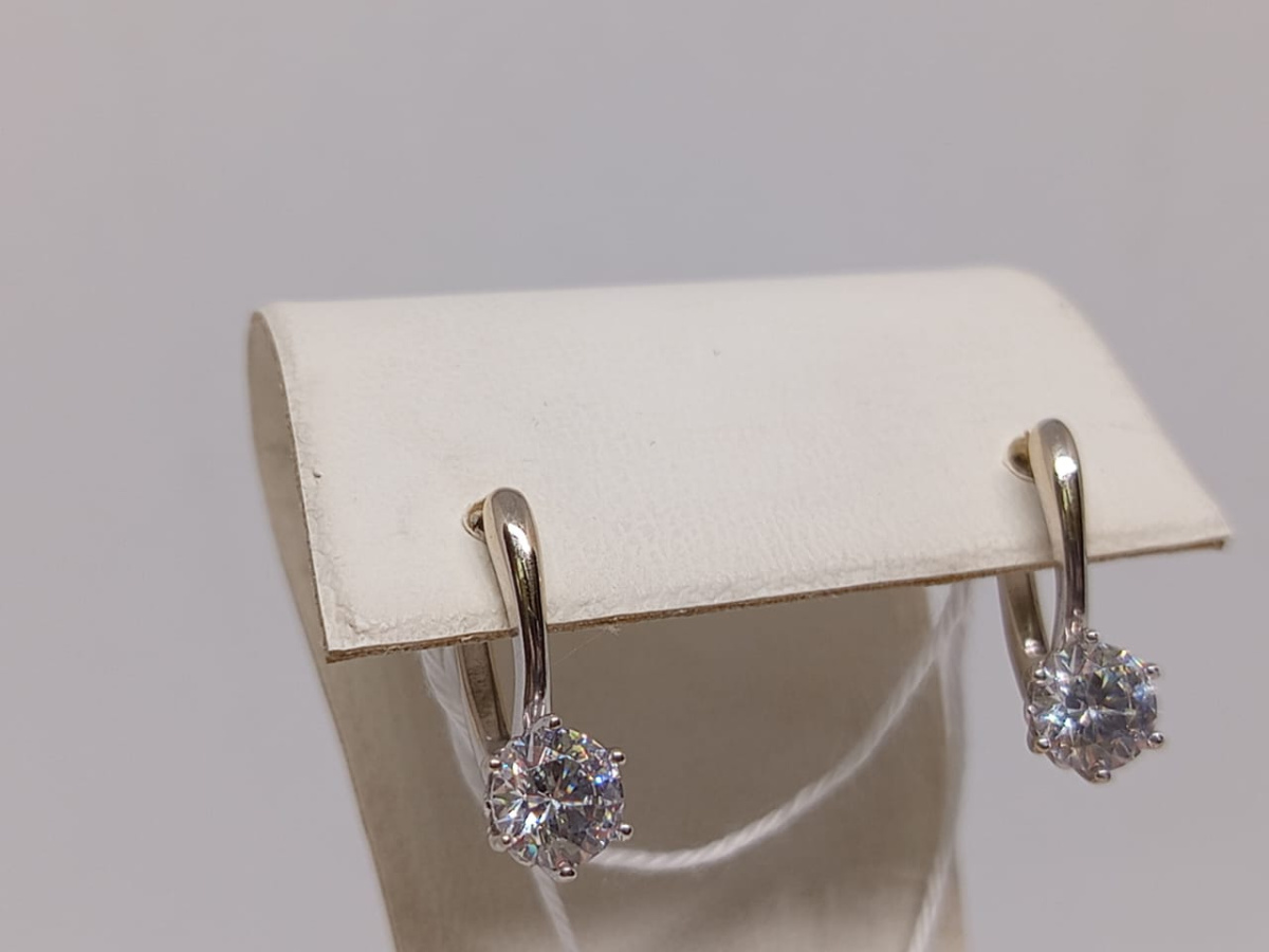 СЕРЬГИ С КАМНЕМ (Au 585)