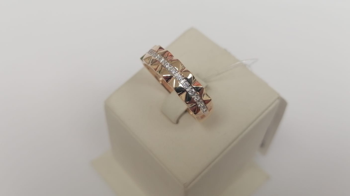 КОЛЬЦО С КАМНЯМИ (Au 585)