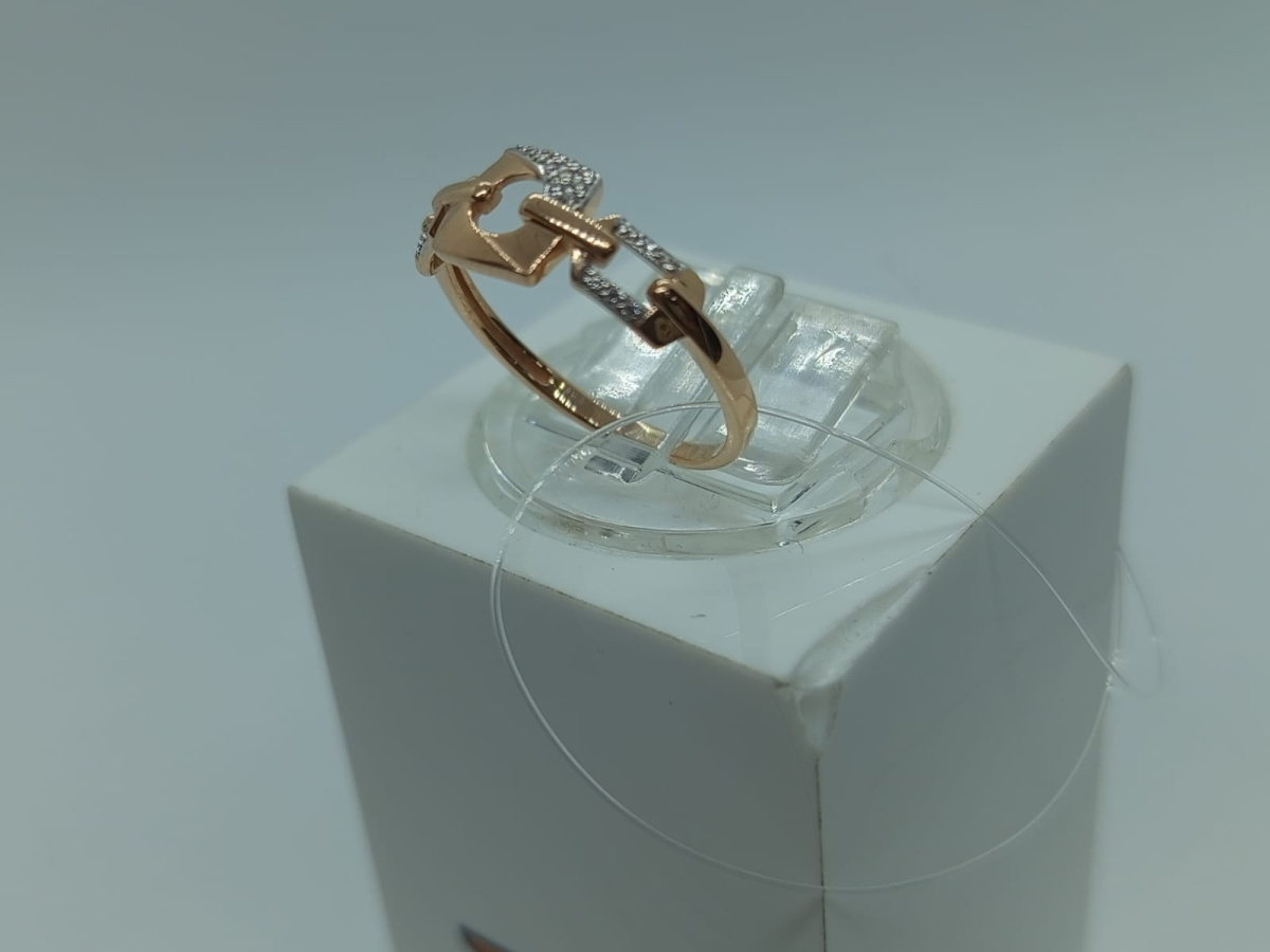 КОЛЬЦО С КАМНЯМИ (Au 585)