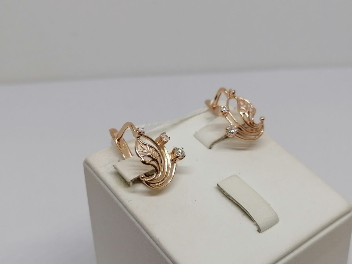 СЕРЬГИ С КАМНЯМИ (Au 585)