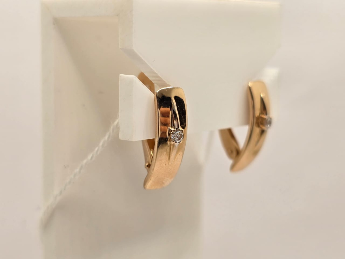 СЕРЬГИ С КАМНЕМ (Au 585)