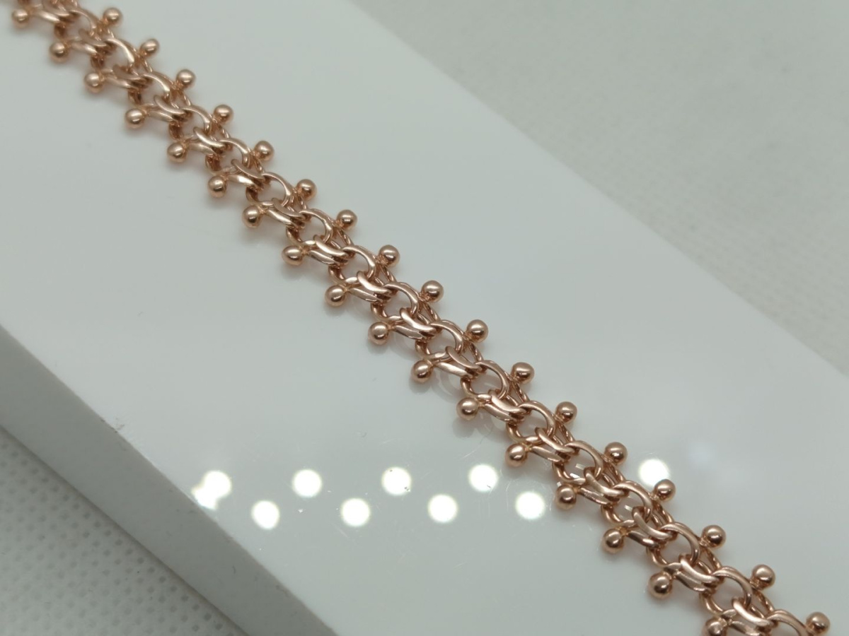 БЛБ585 БРАСЛЕТ ПОЛНОВЕСНЫЙ Бисмарк (Au 585)