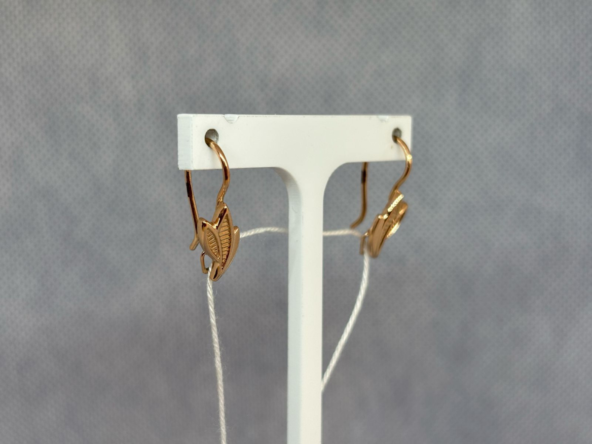 СЕРЬГИ БЕЗ КАМНЯ (Au 585)