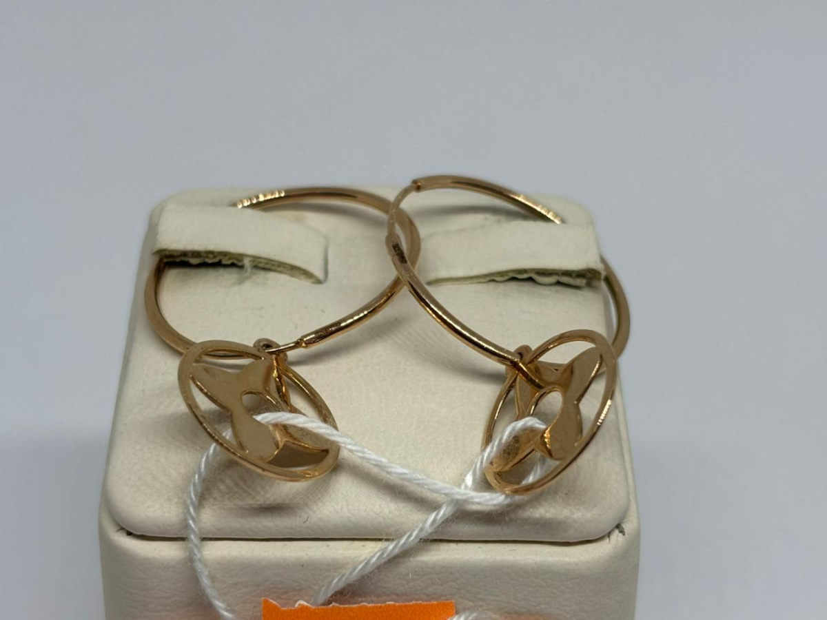 СЕРЬГИ БЕЗ КАМНЯ (Au 585)