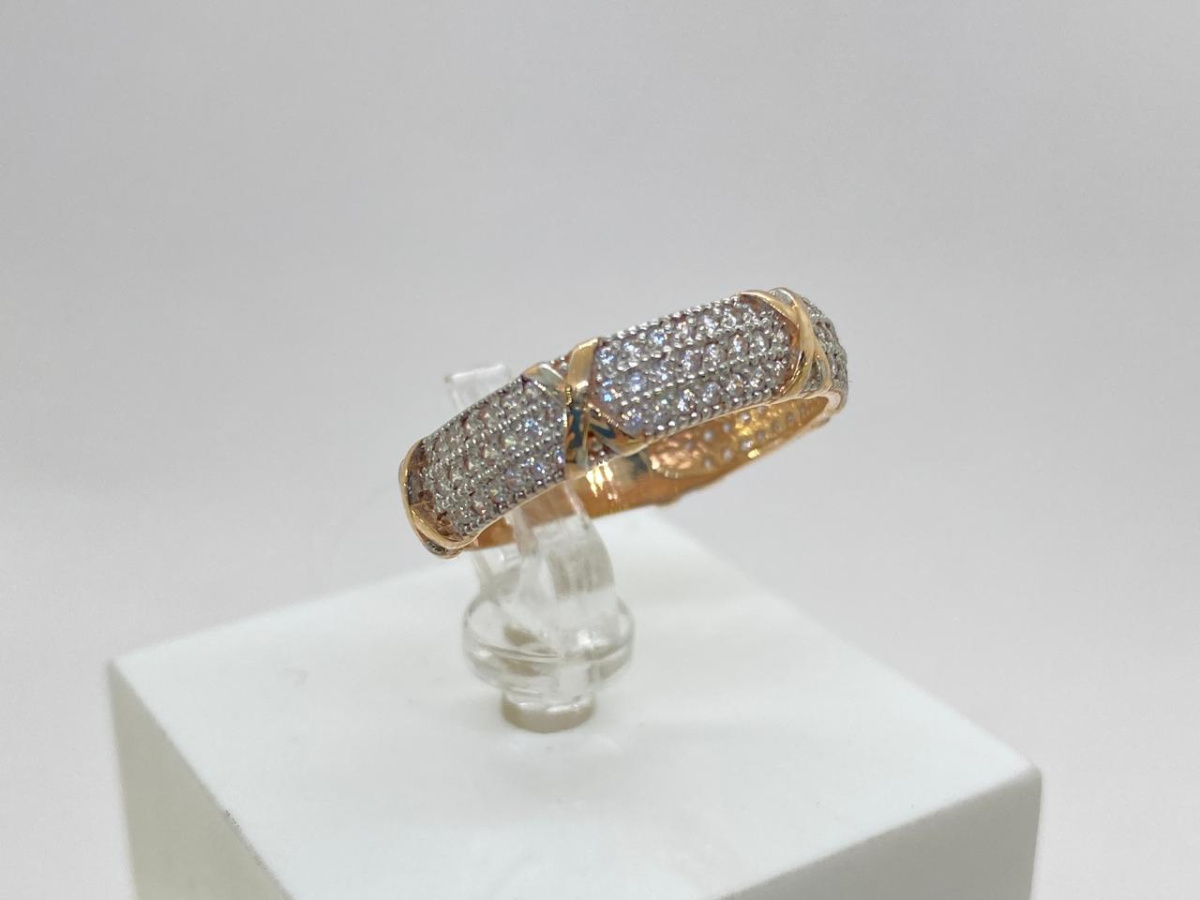 КОЛЬЦО С КАМНЯМИ (Au 585)