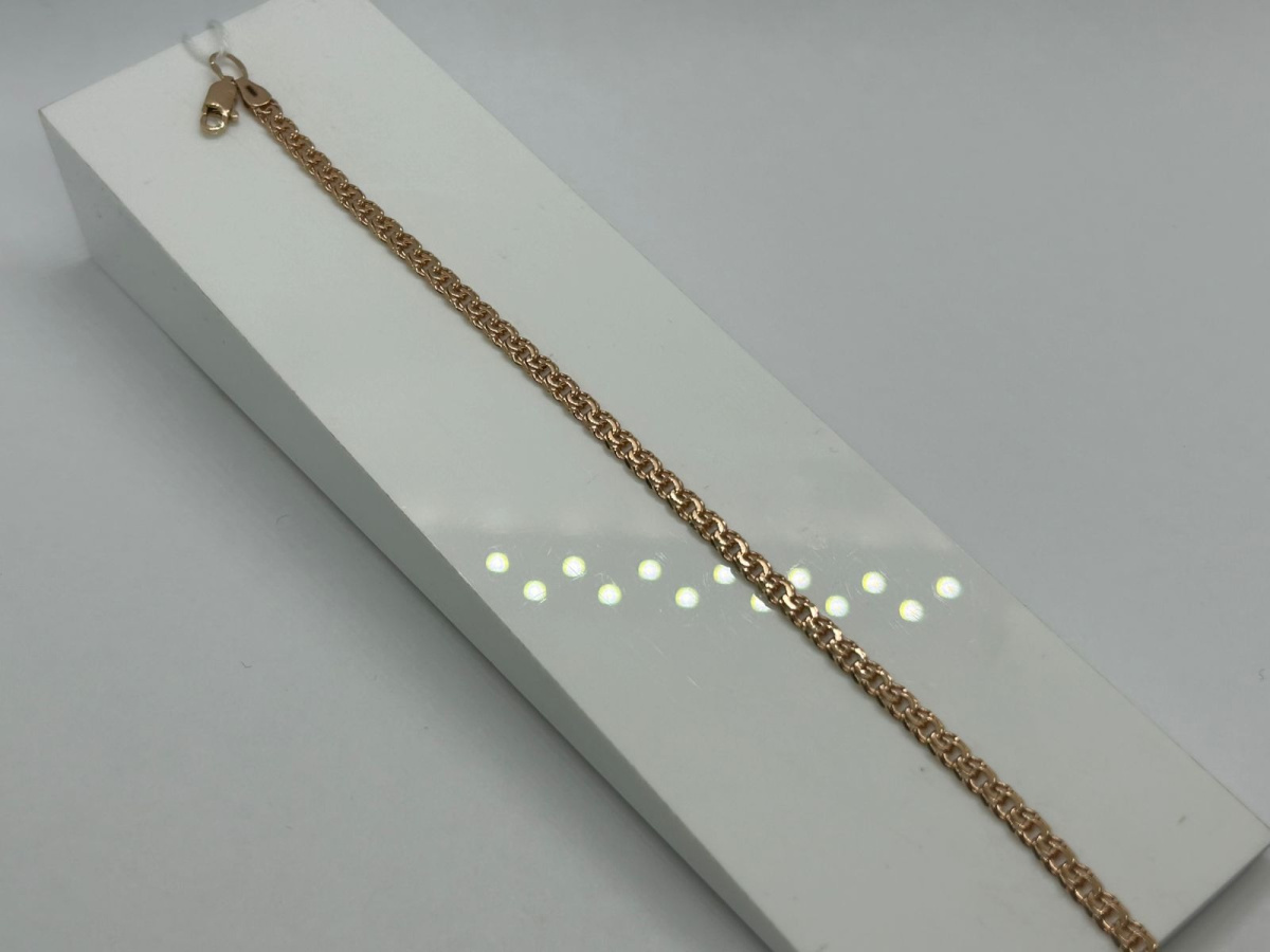 БЛБ585 БРАСЛЕТ ПОЛНОВЕСНЫЙ Бисмарк (Au 585)