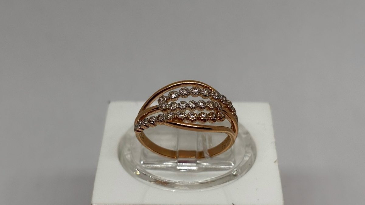 КОЛКМИ585 КОЛЬЦО С КАМНЯМИ (Au 585)