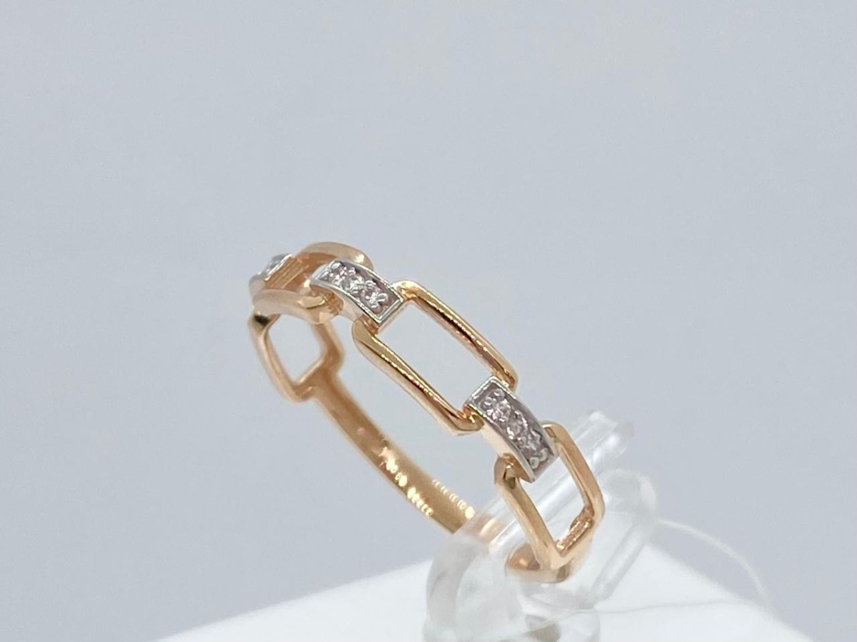 КОЛЬЦО С КАМНЯМИ (Au 585)