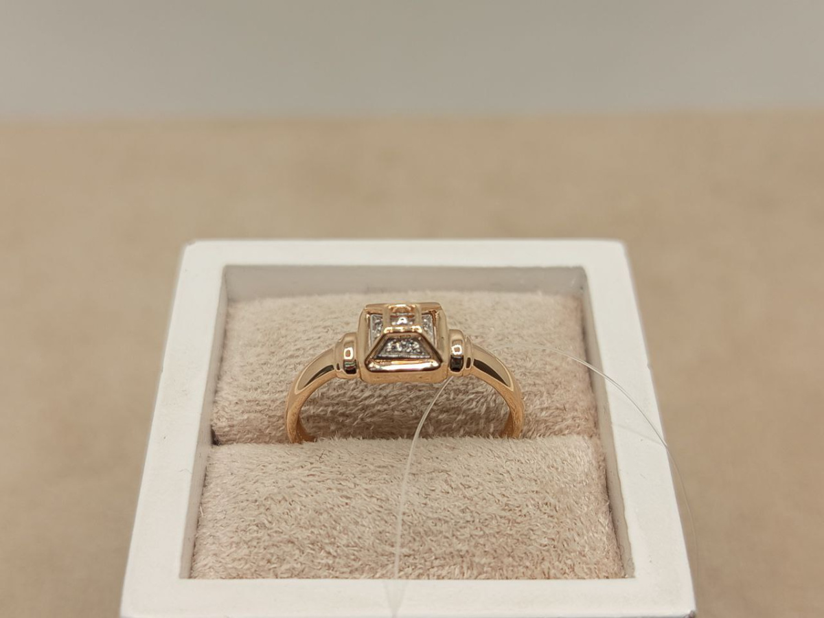 КОЛЬЦО С КАМНЯМИ (Au 585)