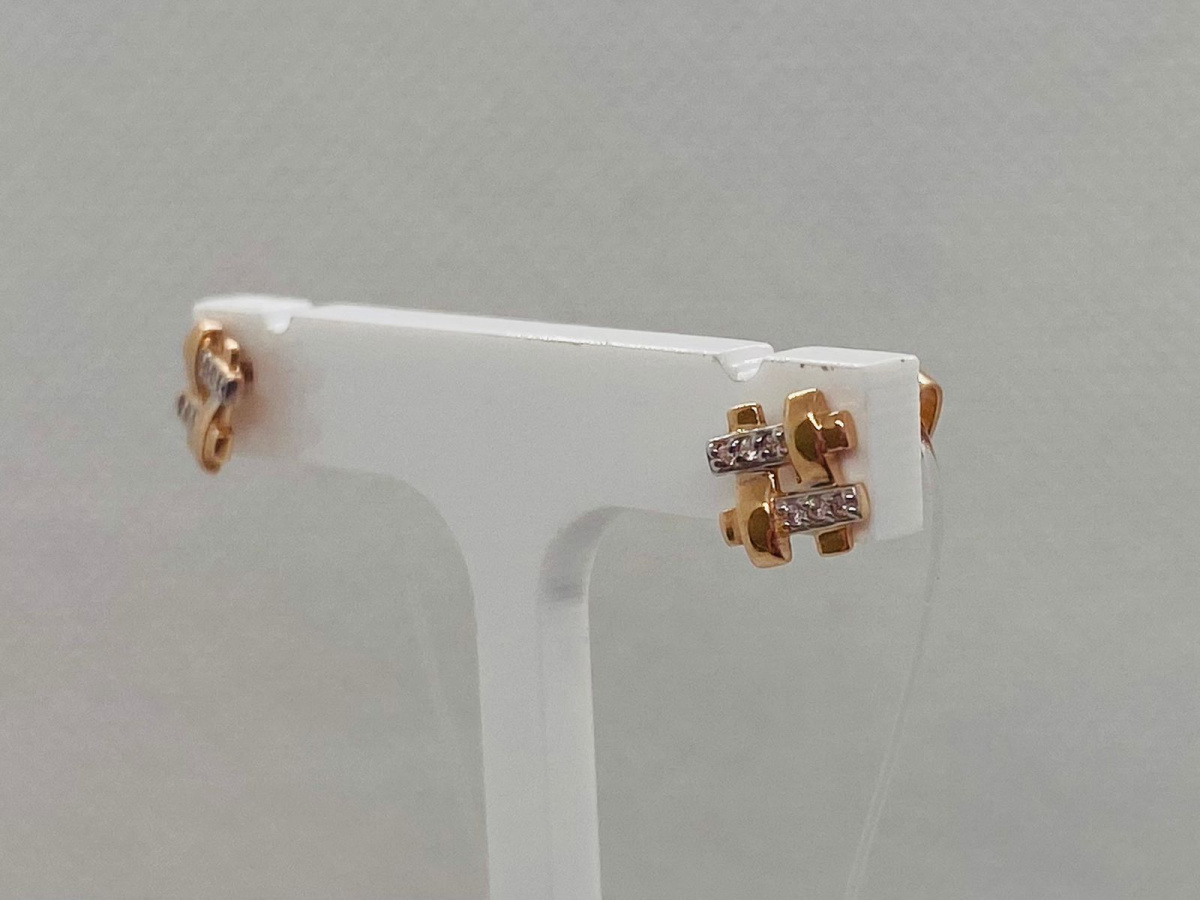 СЕРЬГИ ПУСЕТЫ с камнями (Au 585)