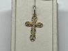 ПОДВЕСКА КРЕСТ С КАМНЯМИ (Au 585)