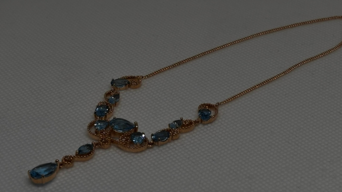 КОЛЬЕ С КАМНЯМИ Au 585