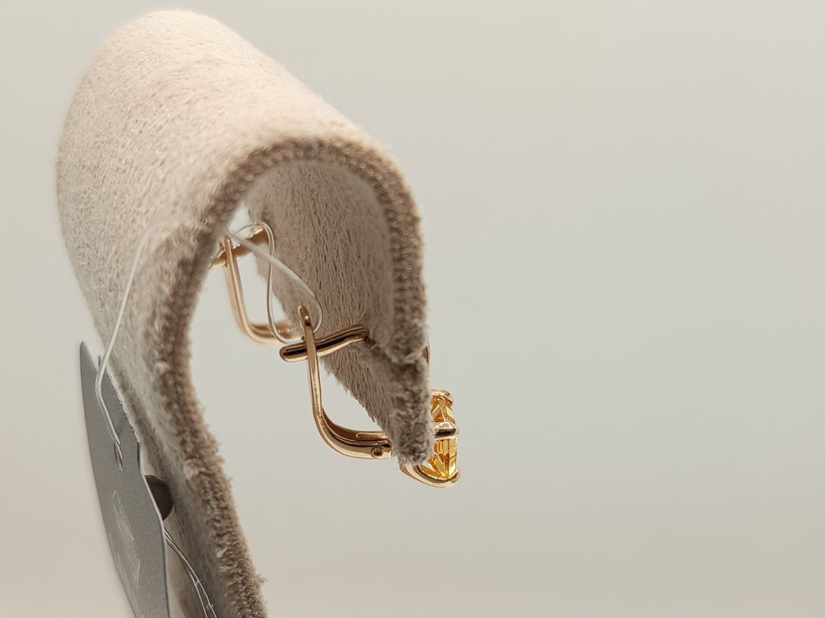 СЕРЬГИ ЦИТРИН (Au 585)