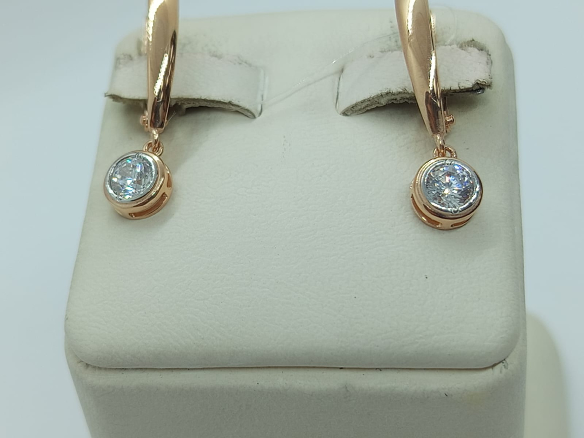 СЕРЬГИ С КАМНЕМ (Au 585)