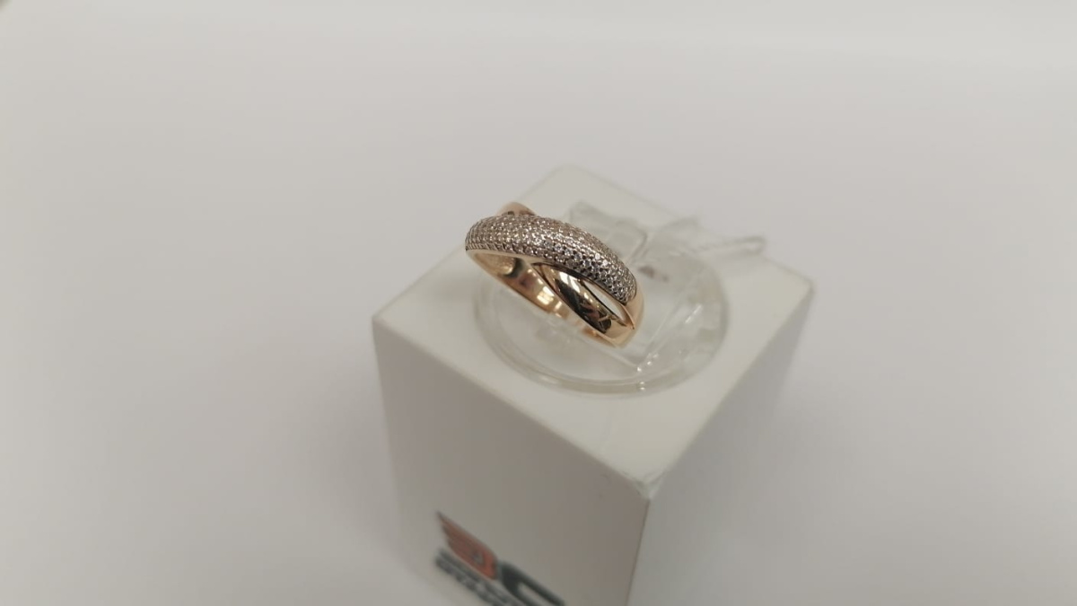 КОЛЬЦО С КАМНЯМИ (Au 585)