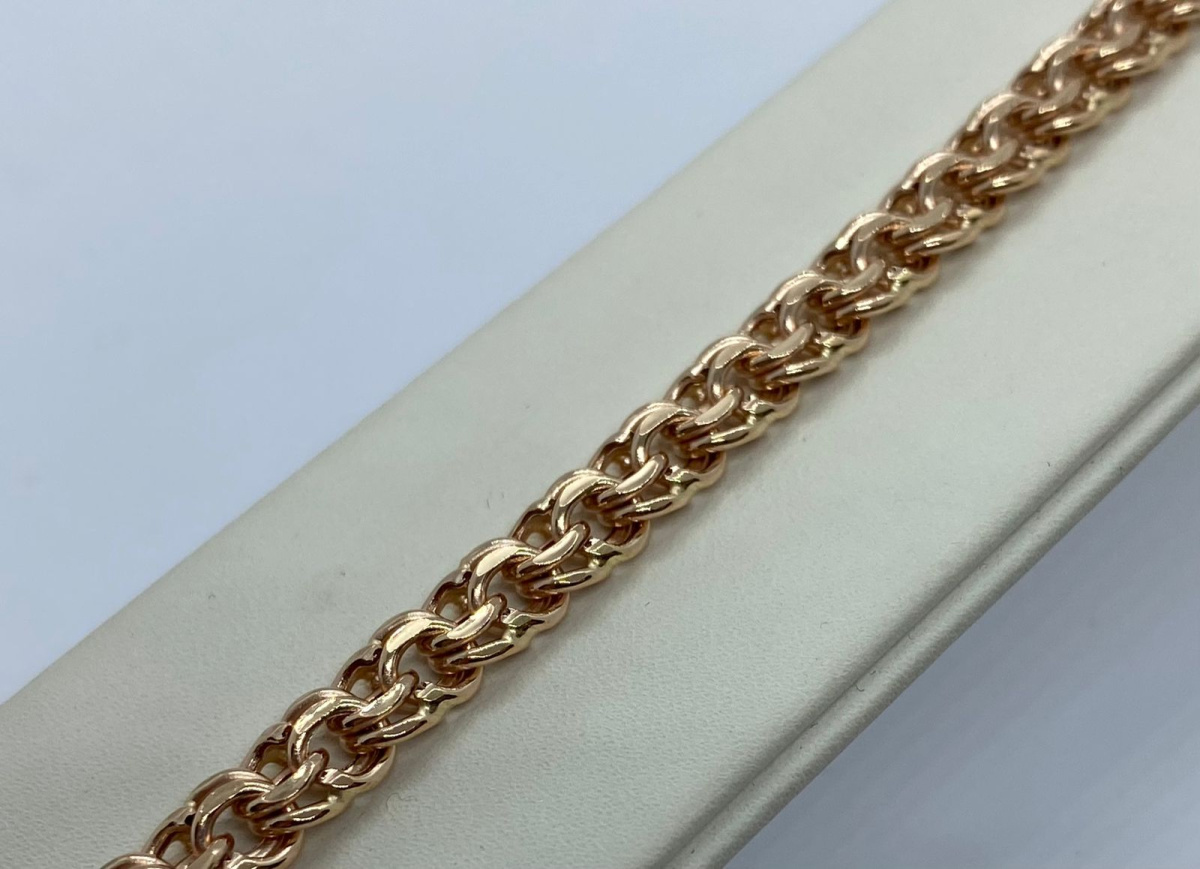 БРАСЛЕТ ПУСТОТЕЛЫЙ Бисмарк (Au 585)