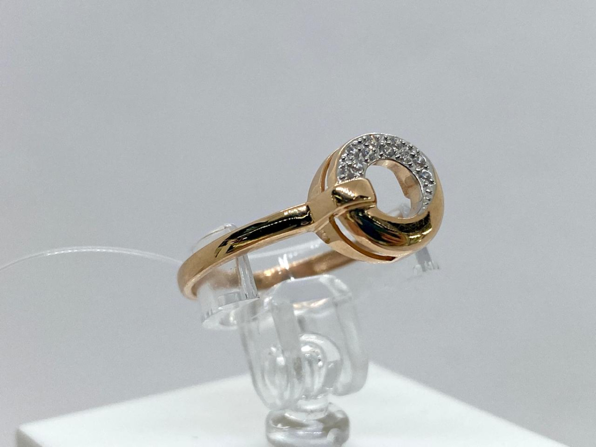 КОЛЬЦО С КАМНЯМИ (Au 585)