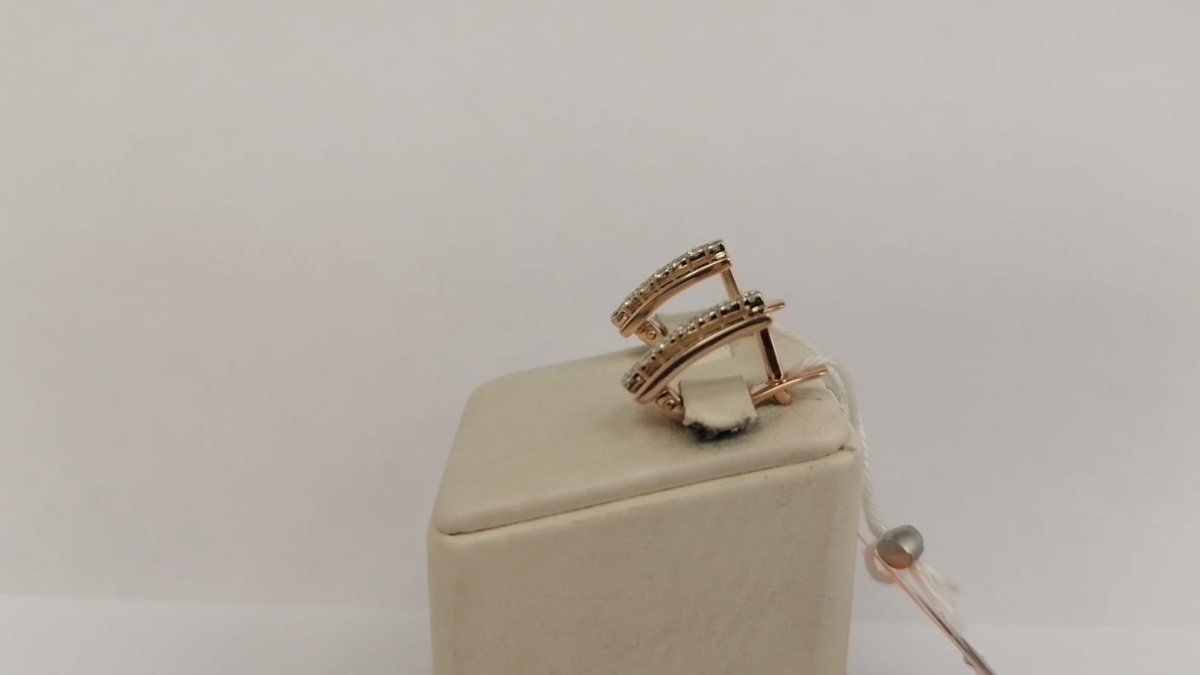 СКМИ585 СЕРЬГИ С КАМНЯМИ (Au 585)