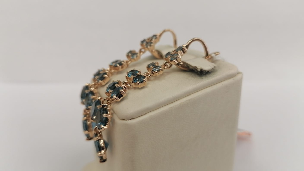 СЕРЬГИ С КАМНЯМИ (Au 585)