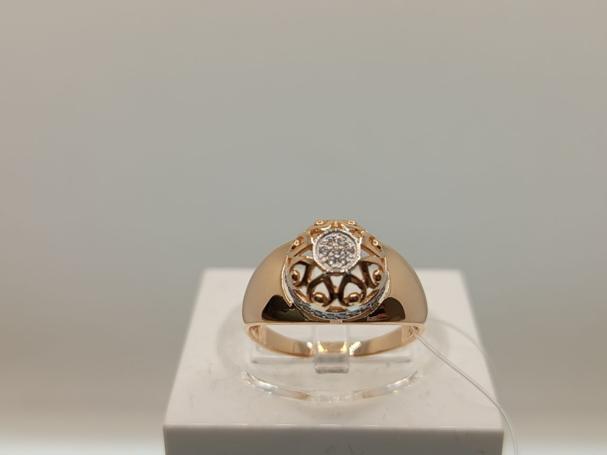 КОЛЬЦО С КАМНЯМИ (Au 585)