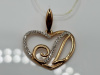 ПОДВЕСКА БУКВА Л с камнями (Au 585)