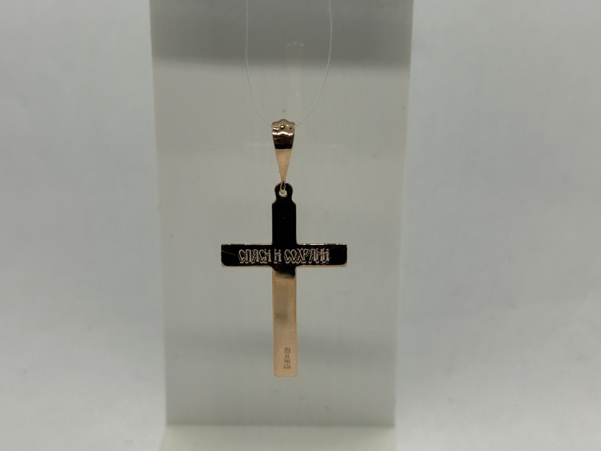 ПОДВЕСКА КРЕСТ без камня (Au 585)