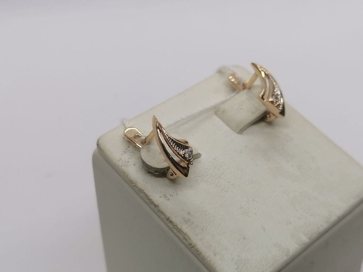 СЕРЬГИ С КАМНЕМ (Au 585)