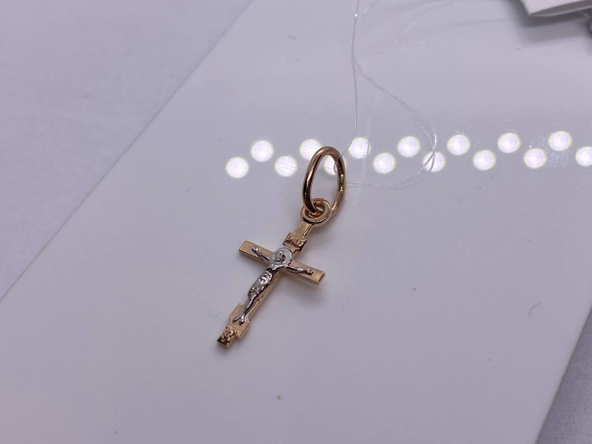 810-00369-10-00-00-00 ПОДВЕСКА КРЕСТ без камня (Au 585)