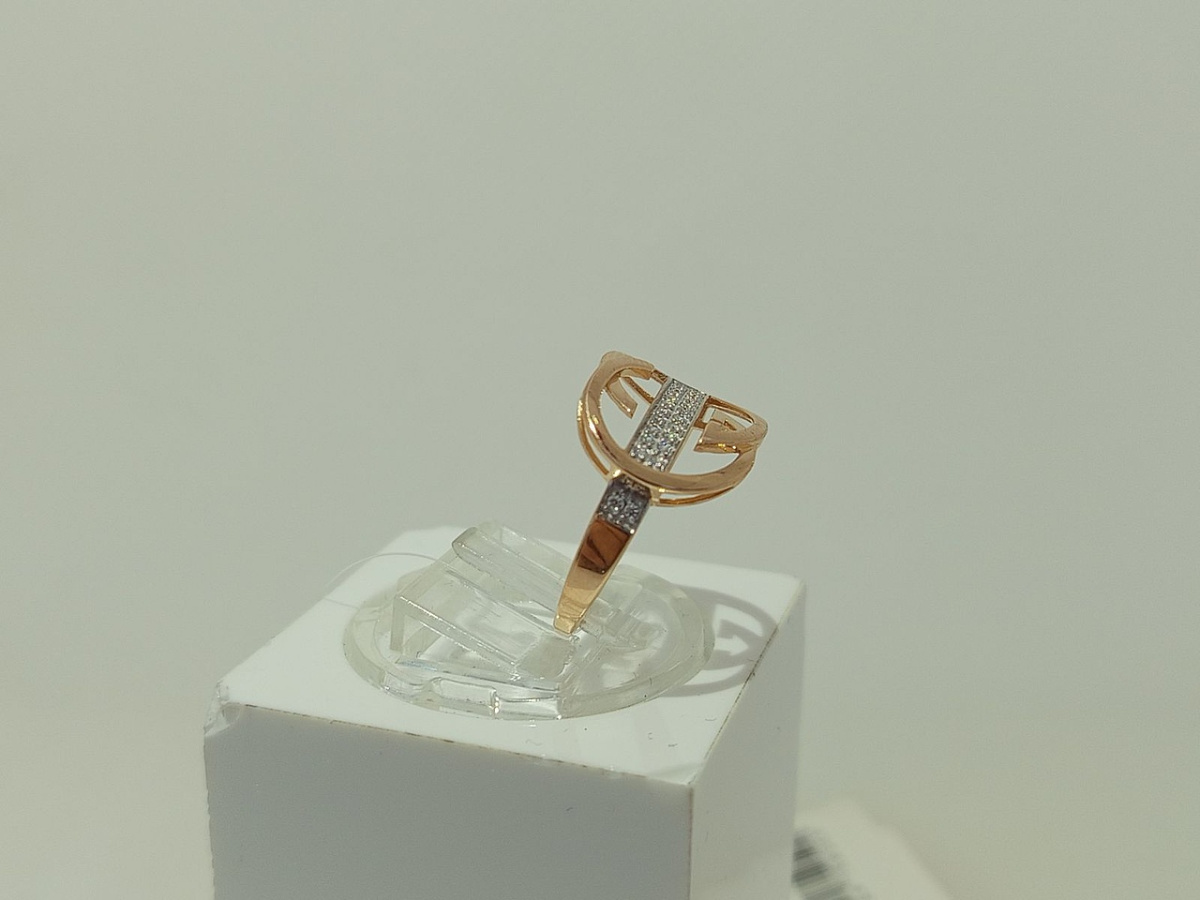 КОЛЬЦО С КАМНЯМИ (Au 585)