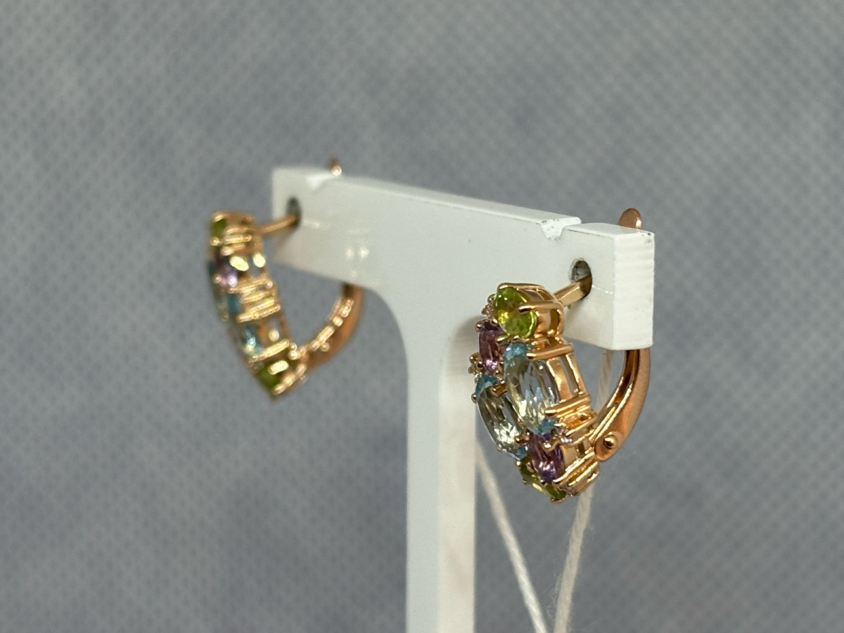 СЕРЬГИ С КАМНЯМИ (Au 585)