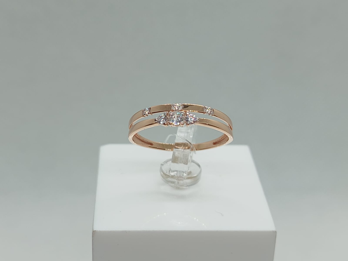 КОЛЬЦО С КАМНЯМИ (Au 585)