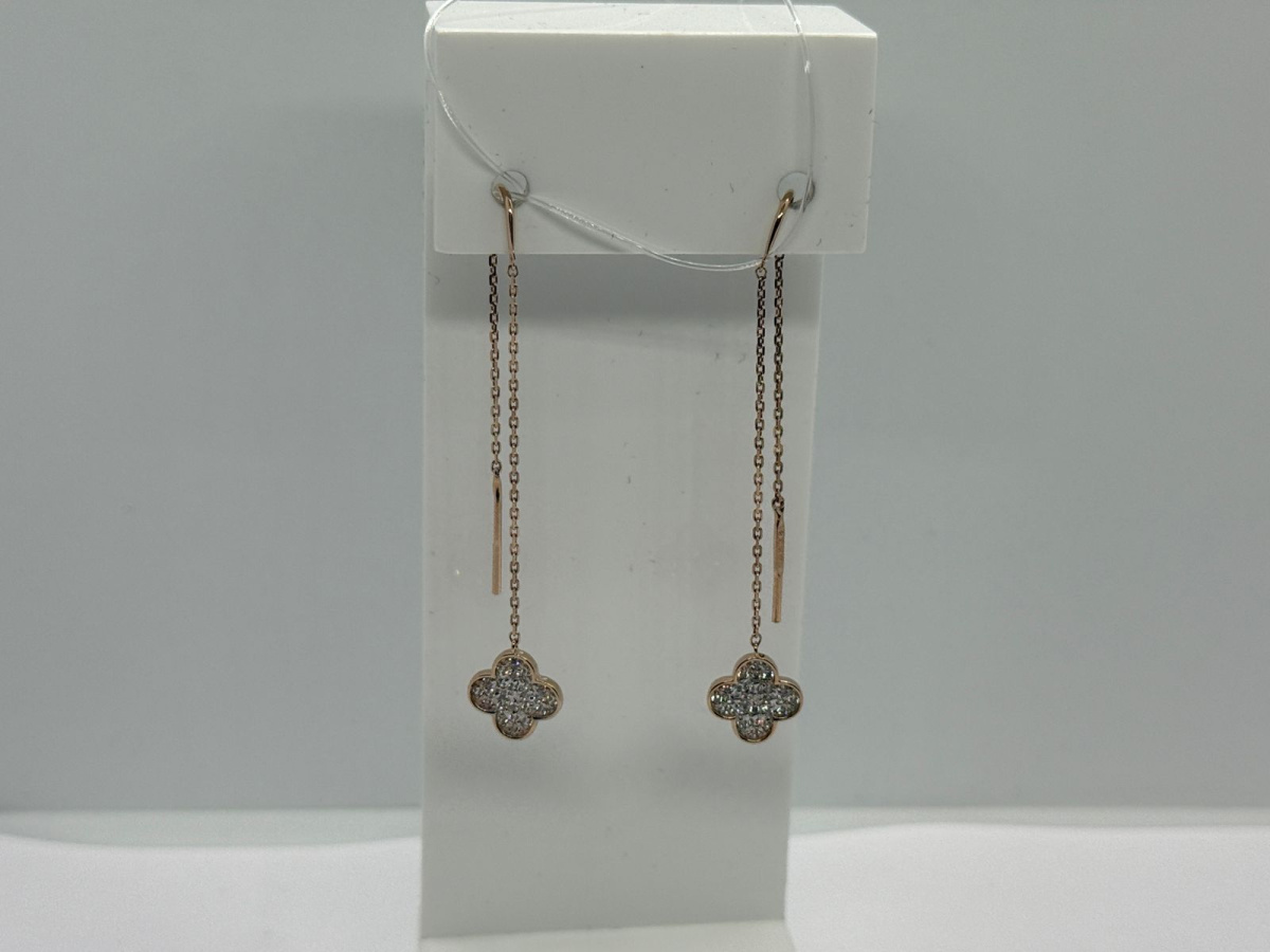 СЕРЬГИ ПРОДЕВКИ с камнями (Au 585)