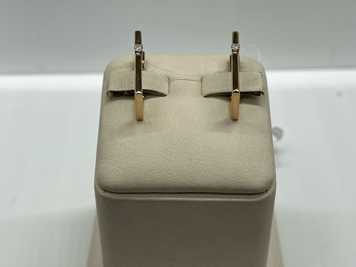 СЕРЬГИ С КАКМНЕМ (Au 585)